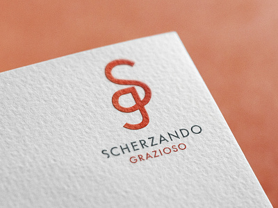 Logo Design Application on Paper  Scherzando Grazioso