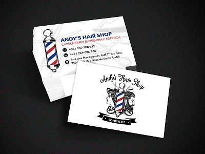 Creative Hair Studio Business Cards Design brand branding business cards card design graphic hair hair styling logo salon