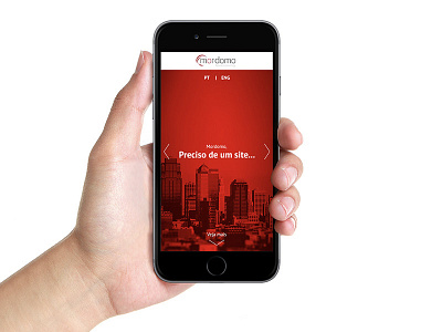 Responsive Website Application on Mockup - Mordomo BC business design graphic iphone mobile mockup red responsive web website wireframe