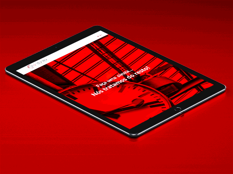 Responsive Website Application on Mockup - Mordomo BC business design graphic ipad mockup red responsive tablet web website wireframe