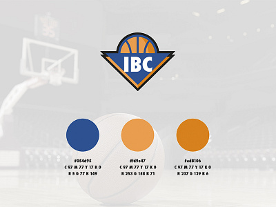 Logo Color IBC basketball blues branding classic color design graphic logo nba orange presentation visual