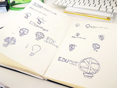 Eduportugal brand logo sketch draw brand branding communication design draw graphic icon illustration logo sketch typography