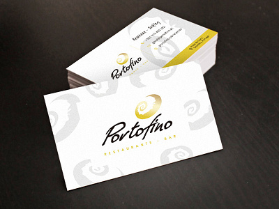 Business Cards Design Proposal of Restaurant Portofino branding business business card card communication design graphic illustration logo mockup typography