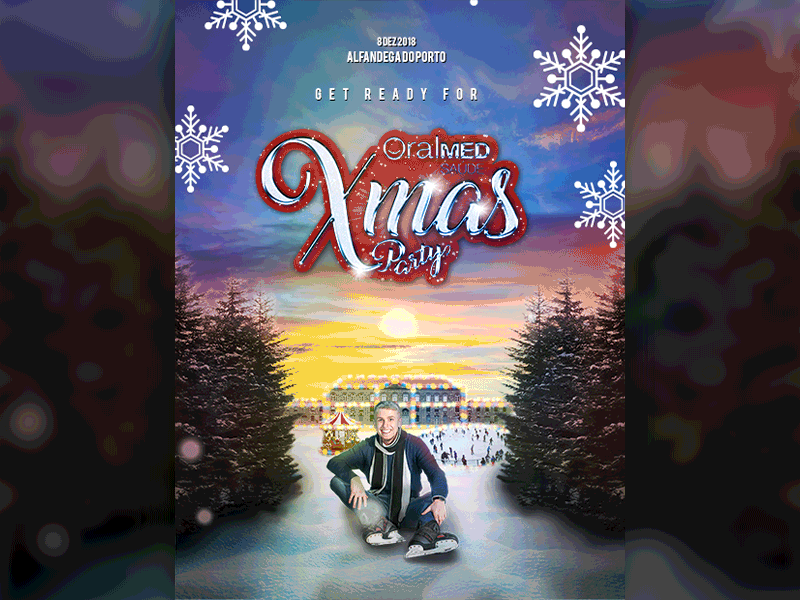 Christmas "Xmas Party" Animated Poster for 2018 christmas communication design gif graphic illustration xmas
