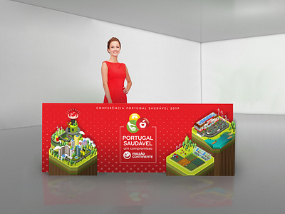 Front desk of Isometric Illustration for Continente