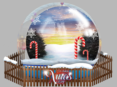 Christmas "Xmas Party" Snow Globe for 2018 christmas communication design event graphic illustration mockup xmas