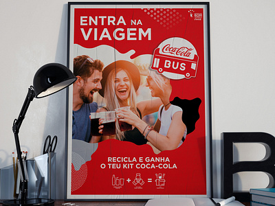 Coca-Cola Festivals Summer Bus Poster branding coca cola communication design graphic icon illustration mockup typography vector
