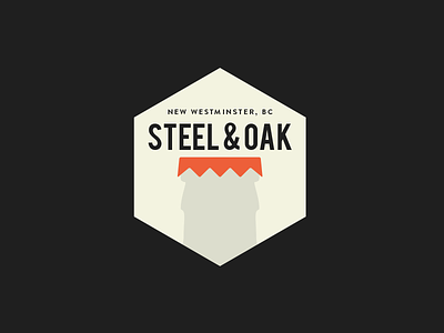 Steel & Oak Bottle badge bottle branding brewery cap logo new westminster