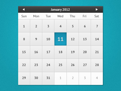 Calendar calendar date mini mobile widget