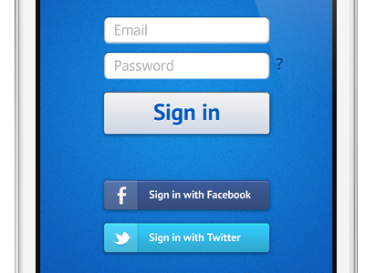 Login page facebook login signin twitter ui