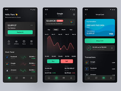 Finance Mobile App - FinUp branding graphic design ui