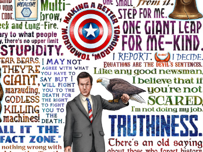 Truthiness art chet phillips colbert report fanart illustration stephen colbert tribute typography