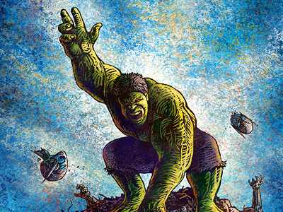 Rampage age of ultron art avengers chet phillips comic book hulk illustration marvel