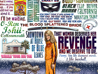 Kill Bill tribute print chet phillips kill bill movie quentin tarantino tribute