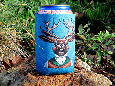 Jackalope Can Cooler can cooler chet phillips creature jackalope mythological