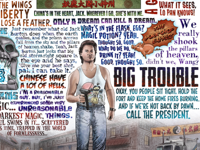 Big Trouble in Little China tribute john carpenter kurt russell movie typography