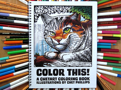 Color This! Coloring Book adult coloring book art book chet phillips chetart color coloring book crayon illustration markers