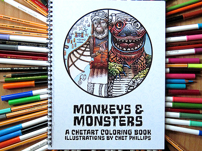 Monkeys And Monsters Coloring Book