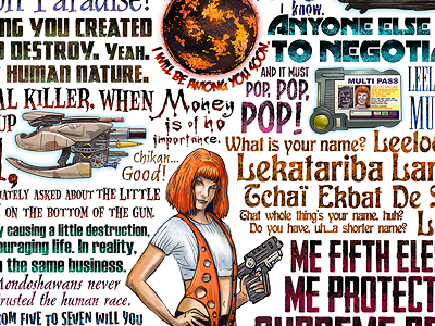 Fifth Element Tribute Print chet phillips fifth element gallery 1988 print