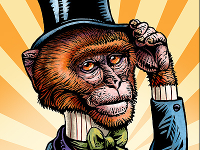 Monkopolis ape book chimp handbound monkey steampunk victorian