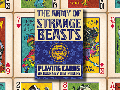 Strange Beasts Playing Cards chet phillips chetart game ghost kaiju monster playing cards robot
