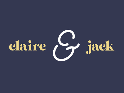 Claire & Jack brand brand design brand identity branding branding concept design designer designs lettering logo logo design logodesign logos logotype monogram monogram design monogram letter mark monogram logo pnw
