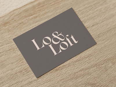 Lo & Loft brand brand id brand identity branding design identity logo logotype mockup oregon portland typography