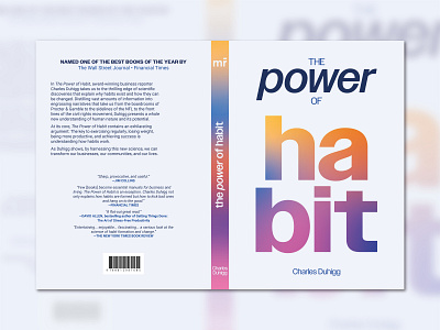 The Power Of Habit | Book Cover book book cover gradient graphic design habit layout psychology typography