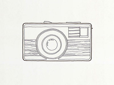 Vintage Camera 4.0 black and white illustration pen photography