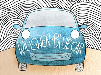 "Blue Car" single artwork cover art illustration music