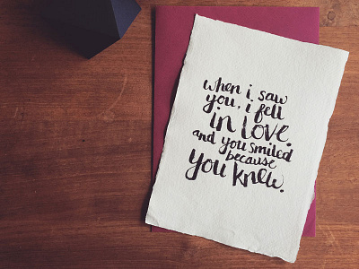 When I Saw You love quote shakespeare