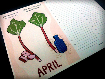 Seasonal eating monthly planner, "April"