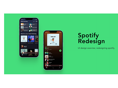 UI design exercise (Spotify redesign)