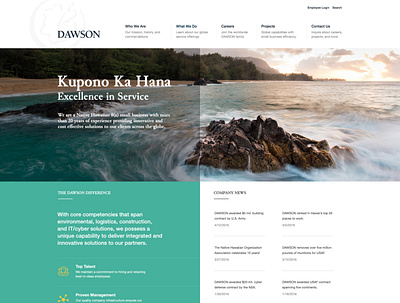 DAWSON 8(a) Native Hawaiian Website Design and Development design hawaii website wordpress