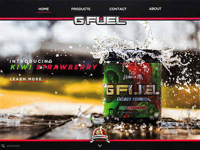 Gamma Labs GFUEL Home Landing Page Design design gamma gfuel home labs page web