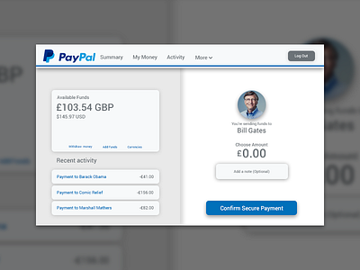 PayPal Payment Page (DailyUI #01) 01 dailyui page payment paypal