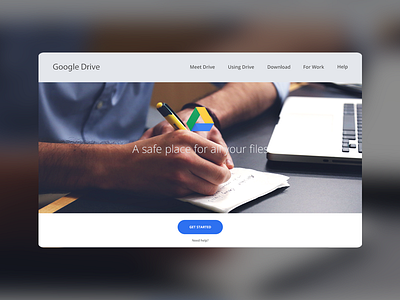 (FIXED) Google Drive Landing/App Page #DailyUI