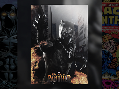 Marvel Black Panther Movie Poster advertisement black film marvel movie panther poster