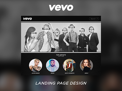 Vevo Landing Page Design #DailyUI #05