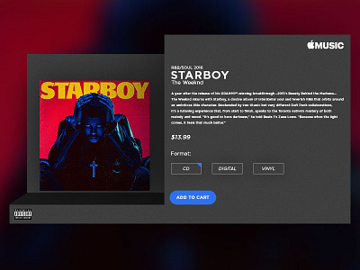 Apple Music Product Purchase Page #DailyUI apple daily music page product purchase ui