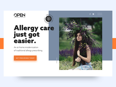 Open Laboratories - Allergy Care website redesign allergies allergy clean health healthcare landing page ui website