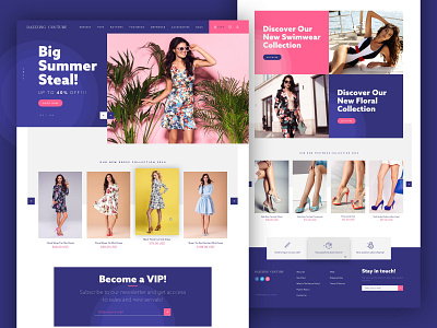 Dazzling Couture - Ecommerce website redesign ecommerce fashion landing page shop ui website