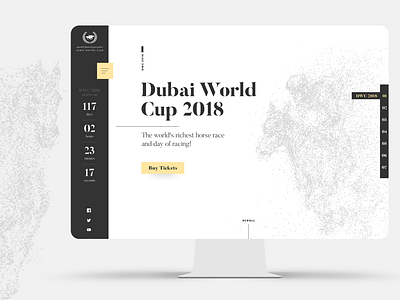 Dubai Racing Club homepage concept clean horse racing minimalistic web design web site