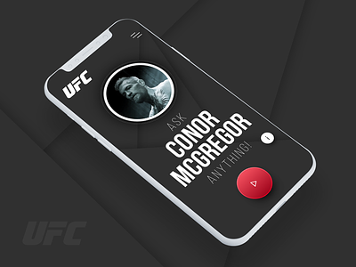 UFC Video Questioning App concept mma mobile app mobile application ufc
