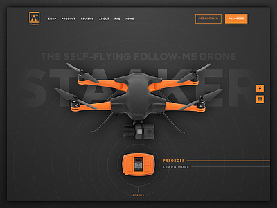 Staaker landing page drone drones website