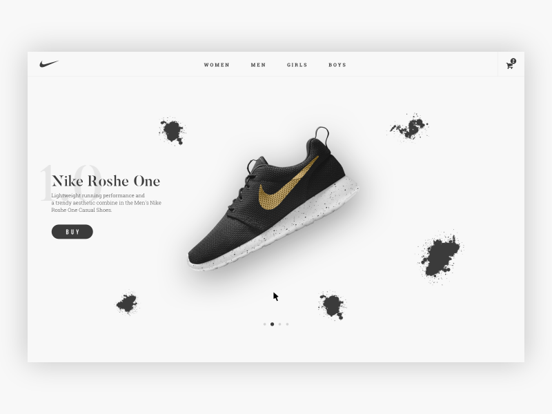 Landing Page - Parallax Effect animation e commerce landing page nike parallax sneakers