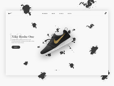 Landing Page e commerce landing page nike parallax sneakers
