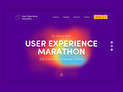 Hero exploration for UX marathon animation landing page ux website