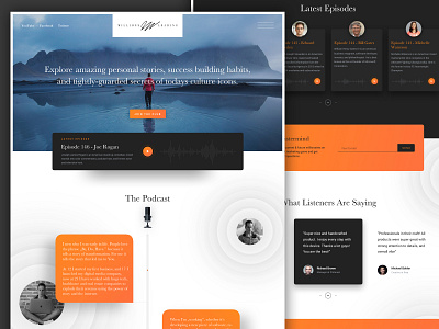Personal Brand Website Mockup for Millions Loading landing page podcast podcasts ui ux website
