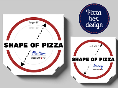 SHAPE OF PIZZA  I  box design